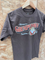 Disney Grumpy Town T-Shirt Brown Adult Size S Short Sleeve Graphic Tee