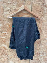 Vintage 90s Asics Track Shell Pants Size L Black Green Men's Retro Athletic