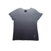 Vintage Harley-Davidson Gray Ombre Graphic V-Neck T-Shirt Size XXL