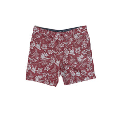 IZOD Men's 34x7 Red Floral Print Summer Casual Shorts