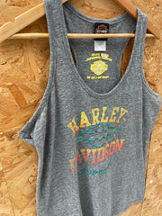 Vintage Harley-Davidson Graphic Gray Vest Tank T-Shirt Size XXL