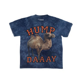 Vintage Hump Day Camel Tie Dye Graphic Tee Shirt Blue Size L by 3D Tees