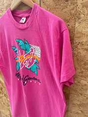 Vintage Myriad Gardens Single Stitch Pink T-Shirt - Size XL by Fruit of the Loom
