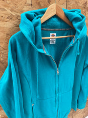 Dickies Teal Zip-Up Hoodie Sweatshirt Jacket Size XL