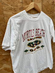 Vintage 90s Single Stitch Myrtle Beach South Carolina Graphic T-Shirt Size L