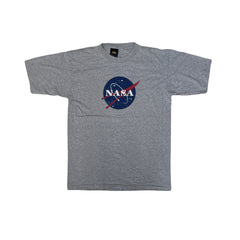 Vintage 90s Single Stitch NASA Graphic T-Shirt - Gray - Size L by Prairie Mountain
