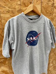 Vintage 90s Single Stitch NASA Graphic T-Shirt - Gray - Size L by Prairie Mountain
