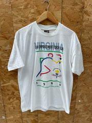 Vintage Fruit of the Loom XL White Virginia Law Enforcement Torch Run T-Shirt 1993