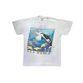 Vintage 90s SeaWorld Whale Graphic Single Stitch Off -White T-Shirt M