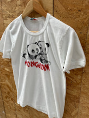 Vintage 90s Hong Kong Panda Single Stitch T-Shirt Size M White