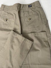 Vintage Y2K Lee Men's Casual Khaki Chino Pants Size 28x32