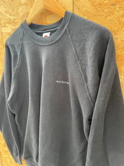 Vintage Y2K Fruit of the Loom Men's Size M Black Crewneck Raglan Sweater