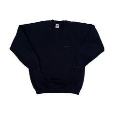 Vintage Y2K Fruit of the Loom Men's Size M Black Crewneck Raglan Sweater