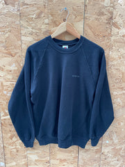 Vintage Y2K Fruit of the Loom Men's Size M Black Crewneck Raglan Sweater