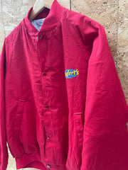 Vintage 90s Westark Seyfert's Red Baseball Bomber Jacket Large