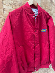 Vintage 90s Westark Seyfert's Red Baseball Bomber Jacket Large
