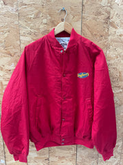 Vintage 90s Westark Seyfert's Red Baseball Bomber Jacket Large
