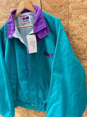 Vintage 90s Swingster Pursuit Jacket Teal Purple XL Retro Windbreaker BNWT