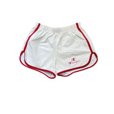 Vintage 80s Champion Shorts Size Small (S) White Red Trim Athletic