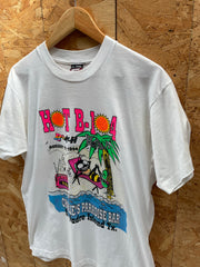 Vintage Single Stitch 1994 Hot B-104 Beach Bash T-Shirt - Size L - White