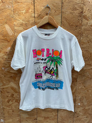 Vintage Single Stitch 1994 Hot B-104 Beach Bash T-Shirt - Size L - White