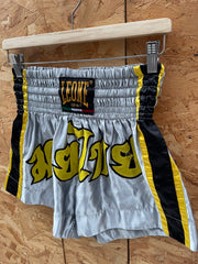 Leone 1947 Muay Thai Shorts Silver/Yellow/Black Size M/S