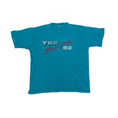 Vintage Single Stitch T-Shirt XL Teal Summer Party 92 Graphic Tee