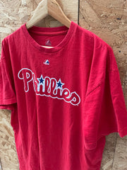 Majestic Phillies Red T-Shirt XL Vintage Baseball Tee