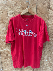 Majestic Phillies Red T-Shirt XL Vintage Baseball Tee