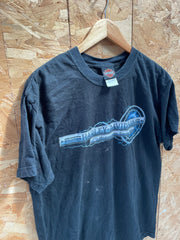 Vintage Thrashed Harley-Davidson Men's L Black Graphic Motorcycle T-Shirt