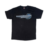 Vintage Thrashed Harley-Davidson Men's L Black Graphic Motorcycle T-Shirt