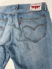 Levi's Men's 504 Jorts Straight Jeans Shorts Size W36 Light Wash Denim