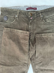 Vintage Y2K Trussardi Jeans Men's Size 34x34 Brown Straight Leg Trousers