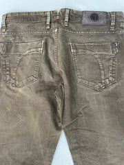 Vintage Y2K Trussardi Jeans Men's Size 34x34 Brown Straight Leg Trousers
