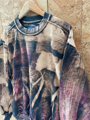 Vintage PLUMA by Russell Athletic L Crewneck Bleach Dye Sweatshirt