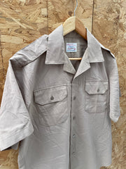 Vintage 50s Finesilver Stay Press Shirt Size M Military Ranger Shirt