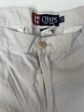 Chaps Mens W34 L32 Beige Casual Flat Front Chino Loose Fit Pants