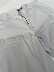 Chaps Mens W34 L32 Beige Casual Flat Front Chino Loose Fit Pants