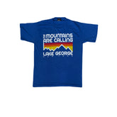 Vintage 90s Single Stitch Lake George NY Mountains T-Shirt Size M