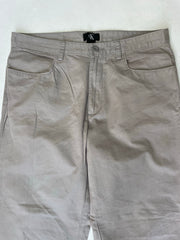 Vintage Calvin Klein Men's 34x30 Stone Gray Casual Chino Trousers