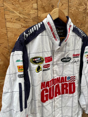 Vintage Dale Earnhardt Jr. National Guard Chase Authentic Nascar Jacket XL White