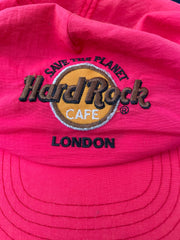 Vintage Hard Rock Cafe London Pink Baseball Cap Hat One Size Fits Most