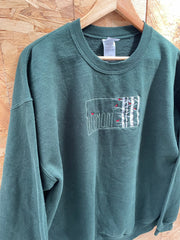 Vtg Gildan L Dark Green Vermont Crewneck Sweatshirt Sweater Embroidery