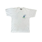 Vintage 90s Single Stitch Tennis T-Shirt - Size L - White - Graphic Tee