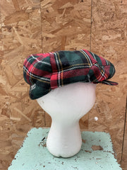 Angelo Litrico Plaid Flat Cap Hat Men's Red Green Plaid Vintage Retro