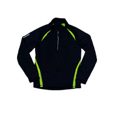 Athletic Pullover 1/4 Zip Black Neon Running Jacket Men's M