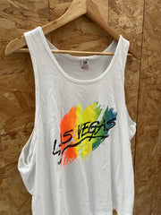 Vintage Fruit of the Loom Las Vegas Tank Top XL Single Stitch Vest T-Shirt