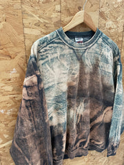 Vintage 90s Jerzees Premium Fit Tie Dye Bleach Wash Sweatshirt XL