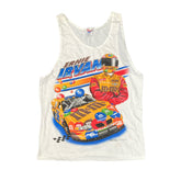 Vintage Y2K Ernie Irvan M&Ms Nascar racing white vest top t-shirt size medium