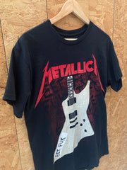 Vintage Metallica Eet Fuk label guitar double side print T-shirt size medium